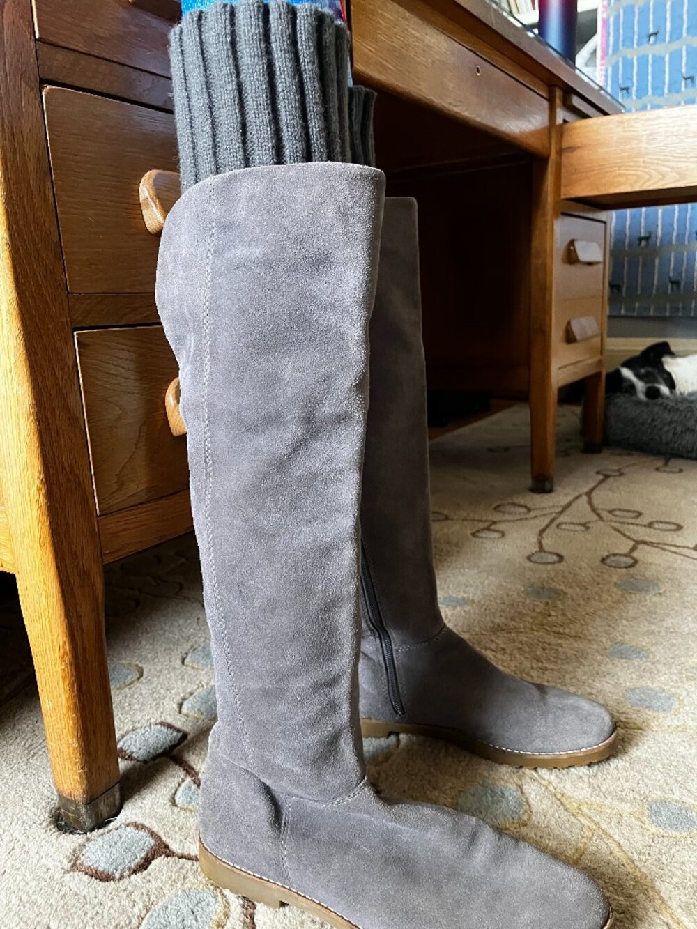 Buttery suede Italian knee high boots